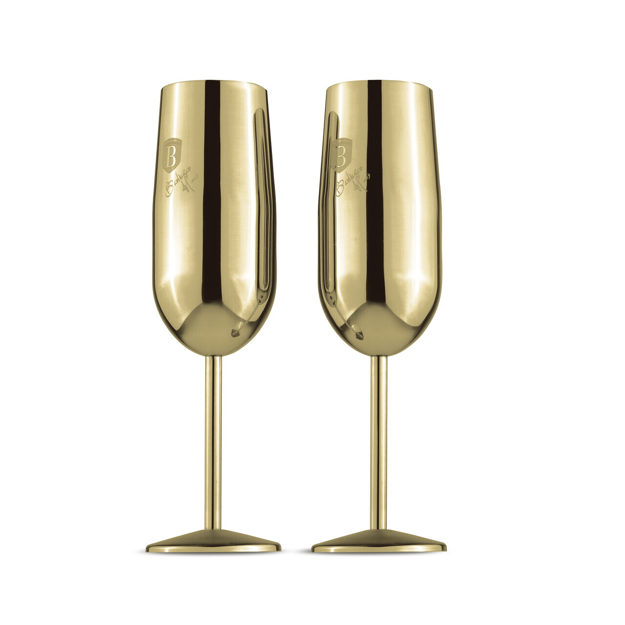 Set 2 pahare pentru sampanie Berlinger Haus, Sahara/Leonardo, 260 ml, inox 18/10, auriu - imagine 5